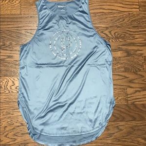 Like New Pure Barre by Splits 59 shiny blue tank M